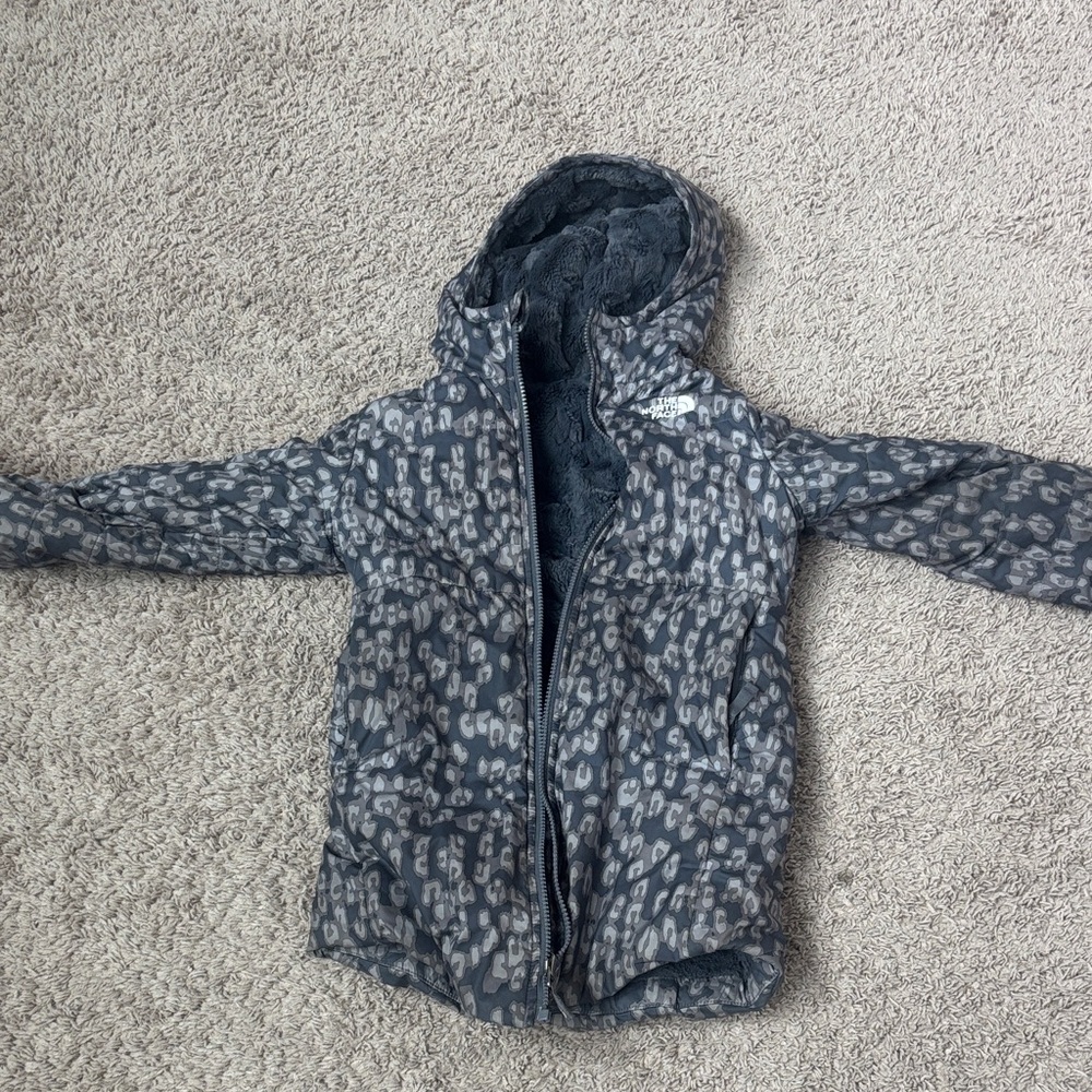 The North Face Kids Gray Patterned Raincoat